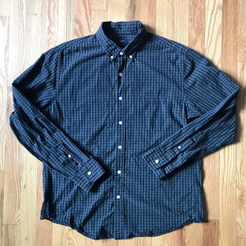 J. Crew small gingham print button down shirt